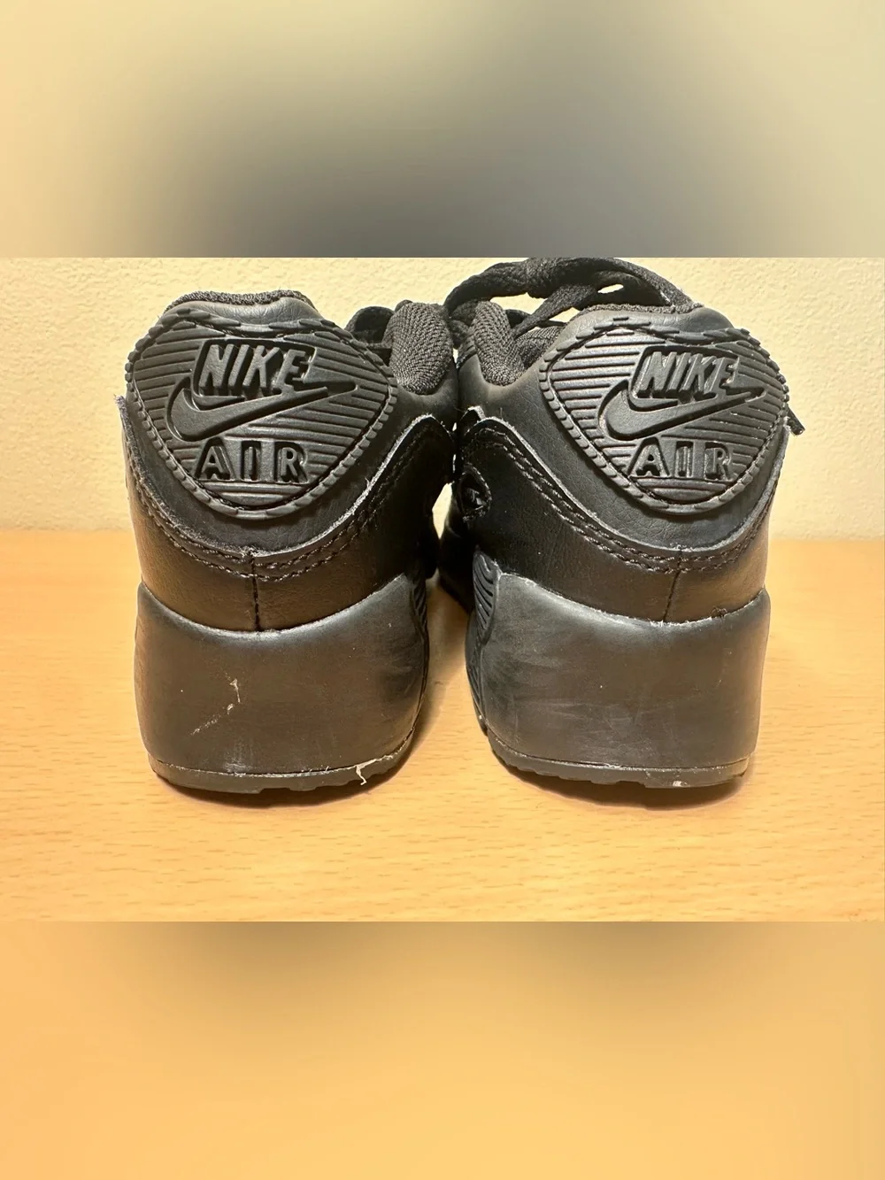 Nike Air Max 90 Low Triple Black Unisex Shoes Size 12C
